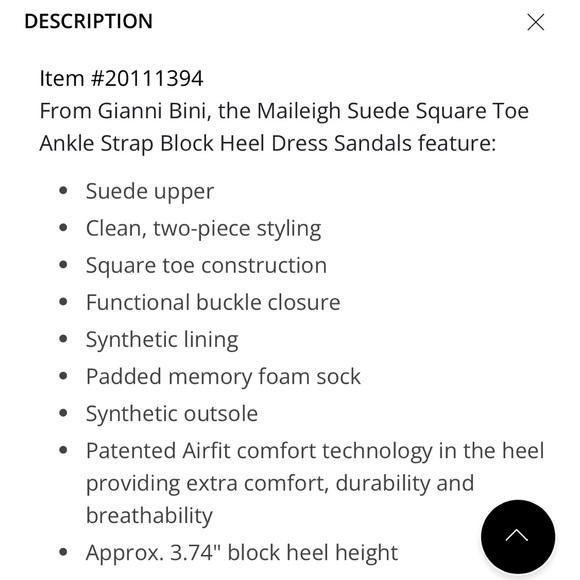 Gianni Bini Maileigh Suede Square Toe Ankle Strap Block Heel Dress Sandals - Picture 3 of 3